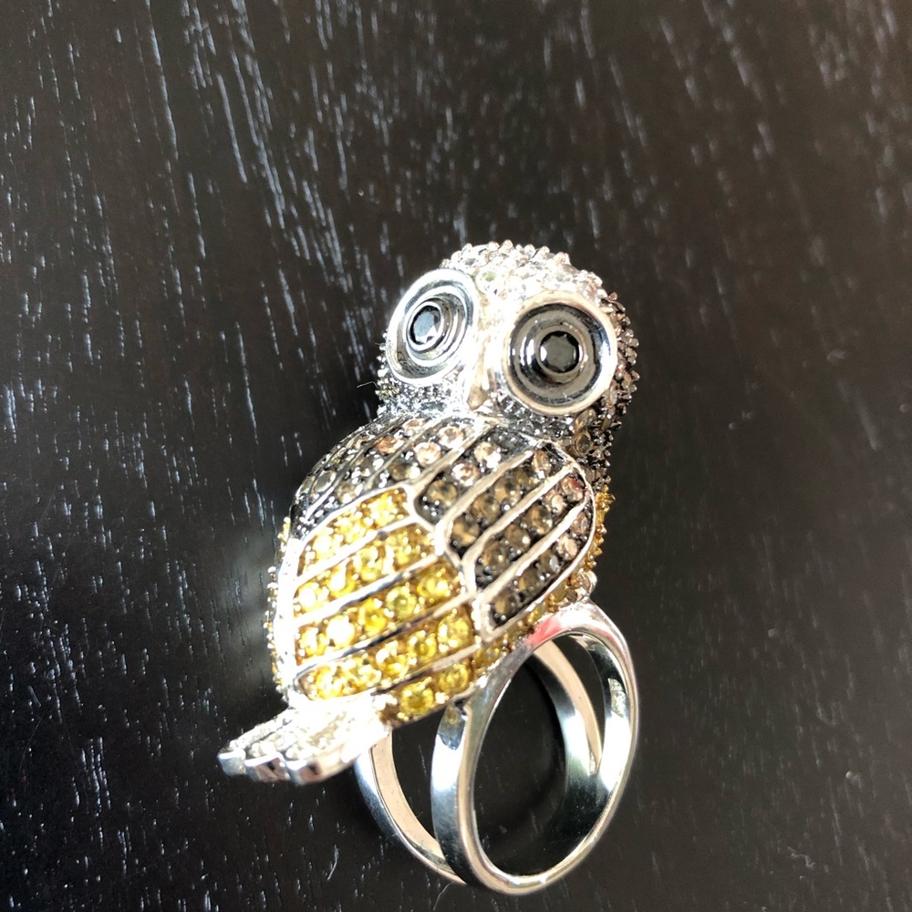 Super Beautiful Owl Crystal Ring - image 1
